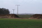 Pipeline-Baustelle auf dem Feld