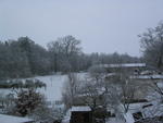 Sportplatz im Winter